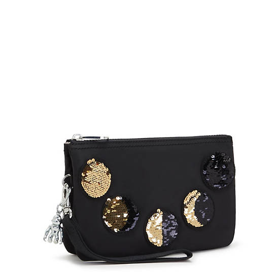 Plecaki Kipling Creativity Extra Large Metallic Wristlet Czarne Złote | PL 1150KO